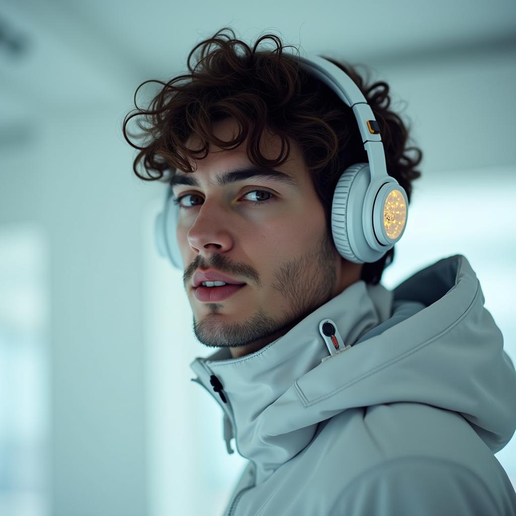 man with earphone